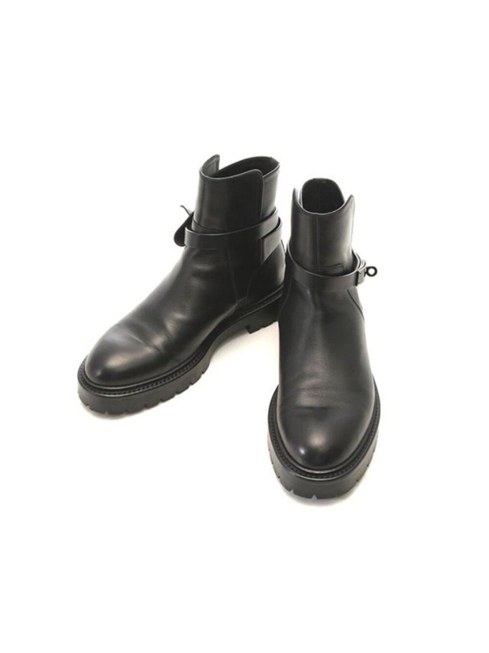Hermes Jeff Short Boots Black Leather